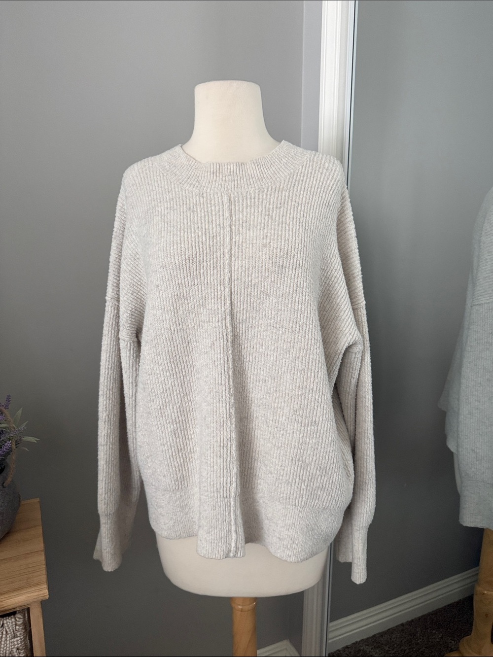 Topshop Heather Crewneck Cozy Sweater